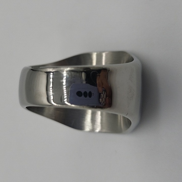 326- Stainless Steel Handmade Men's Ring Letter D Engraved Size 9 NWT - Picture 8 of 8